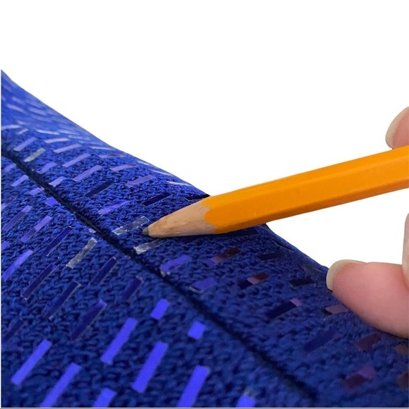 St. John Evening Black Cobalt Blue Sequined Evening Dress Cocktail Party Luxe 10 - Picture 5 of 14